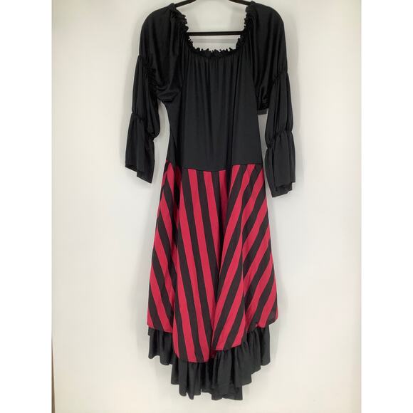 California Costumes Womens Plus 3X Black Red Pirate Wench Dress Halloween K30-16 - Picture 7 of 8